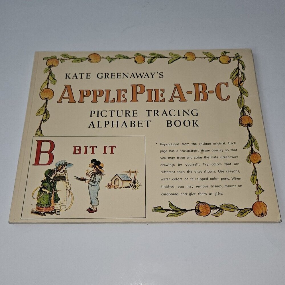 VTG Kate Greenaway's Apple Pie A-B-C Picture Tracing Alphabet Book NEVER USED
